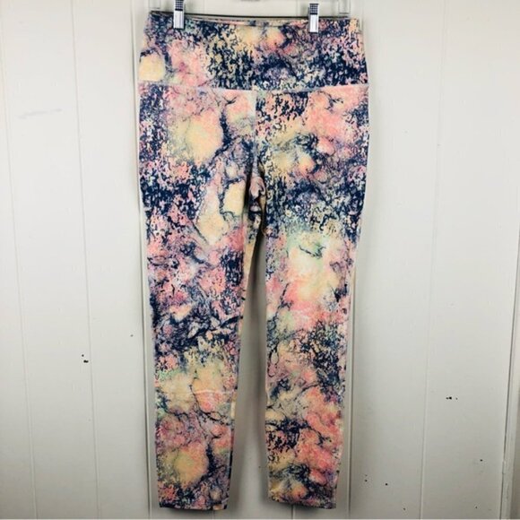 Roxy Womens Kaileo High Waisted Ankle Length Workout Leggings Large - Picture 2 of 14